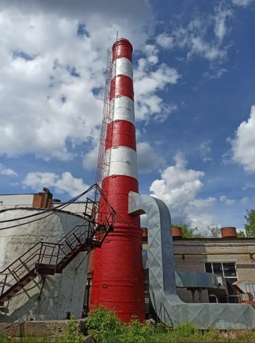 Покраска дымовых труб)